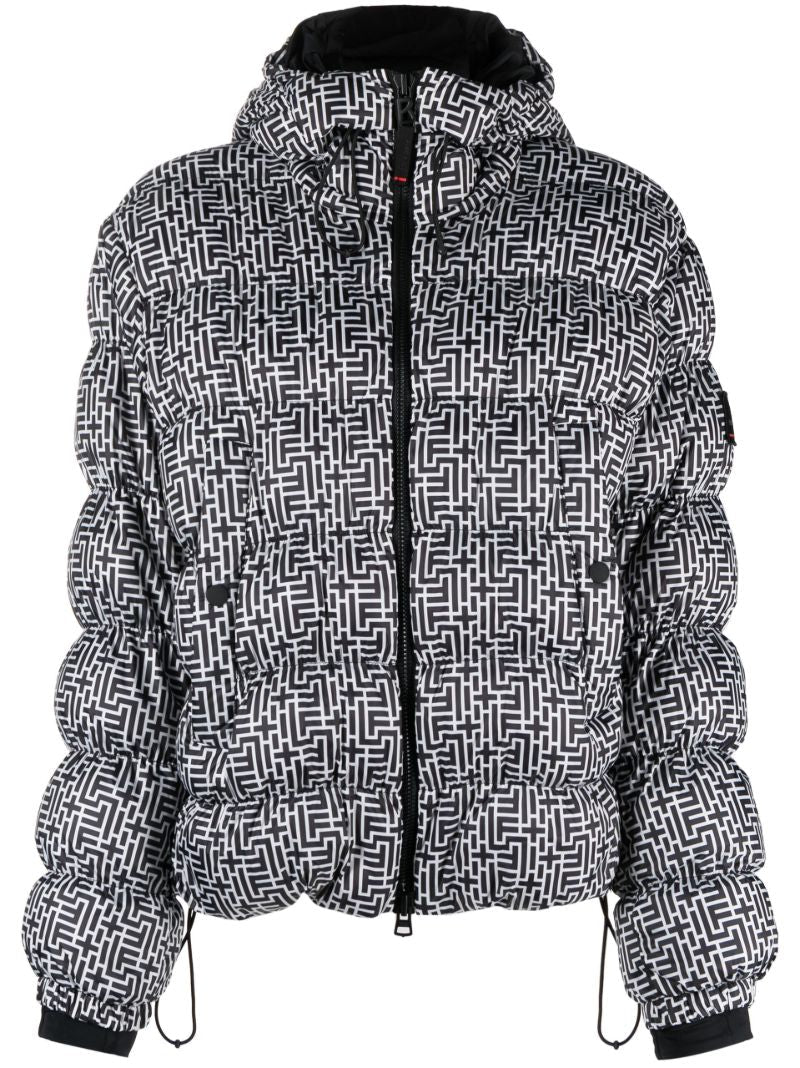 Black Rosetta Puffer Jacket