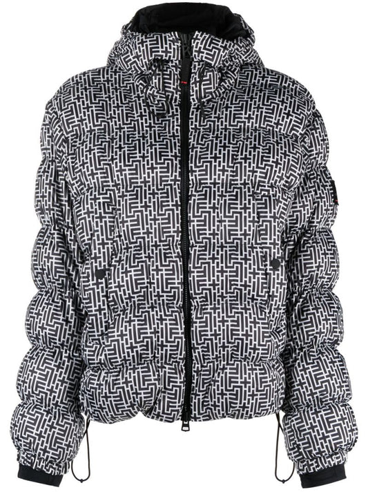 Black Rosetta Puffer Jacket