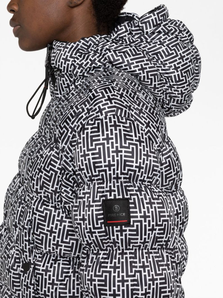 Black Rosetta Puffer Jacket