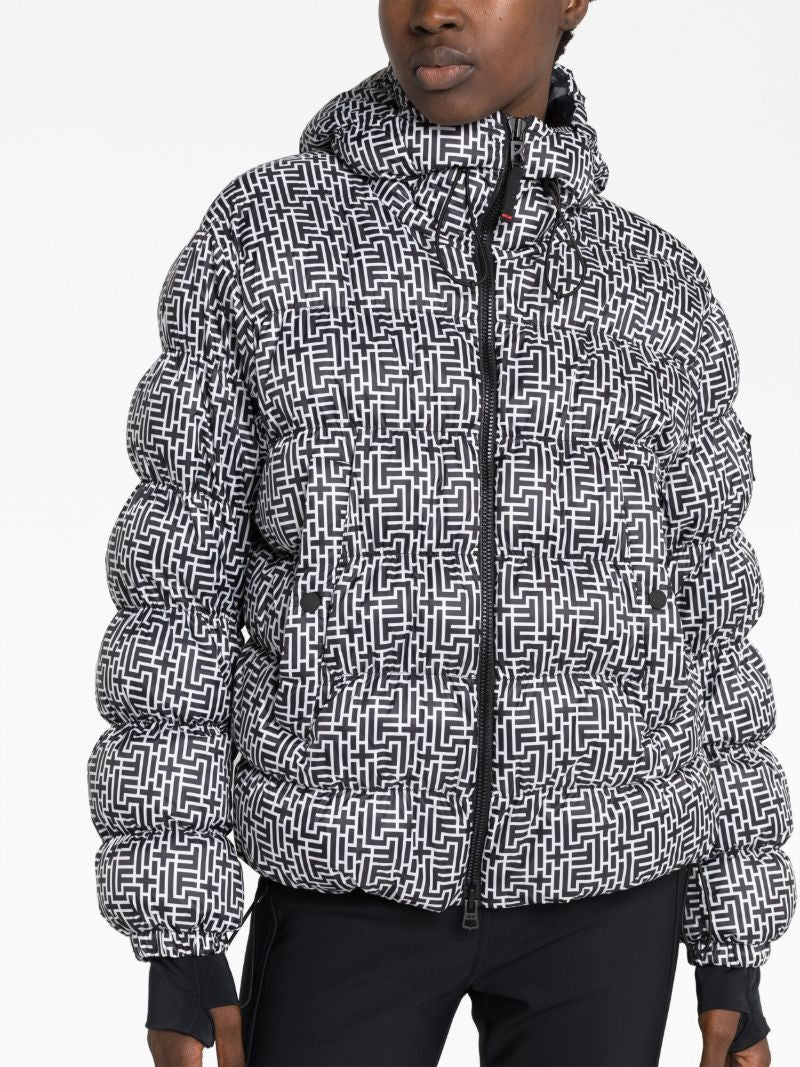 Black Rosetta Puffer Jacket