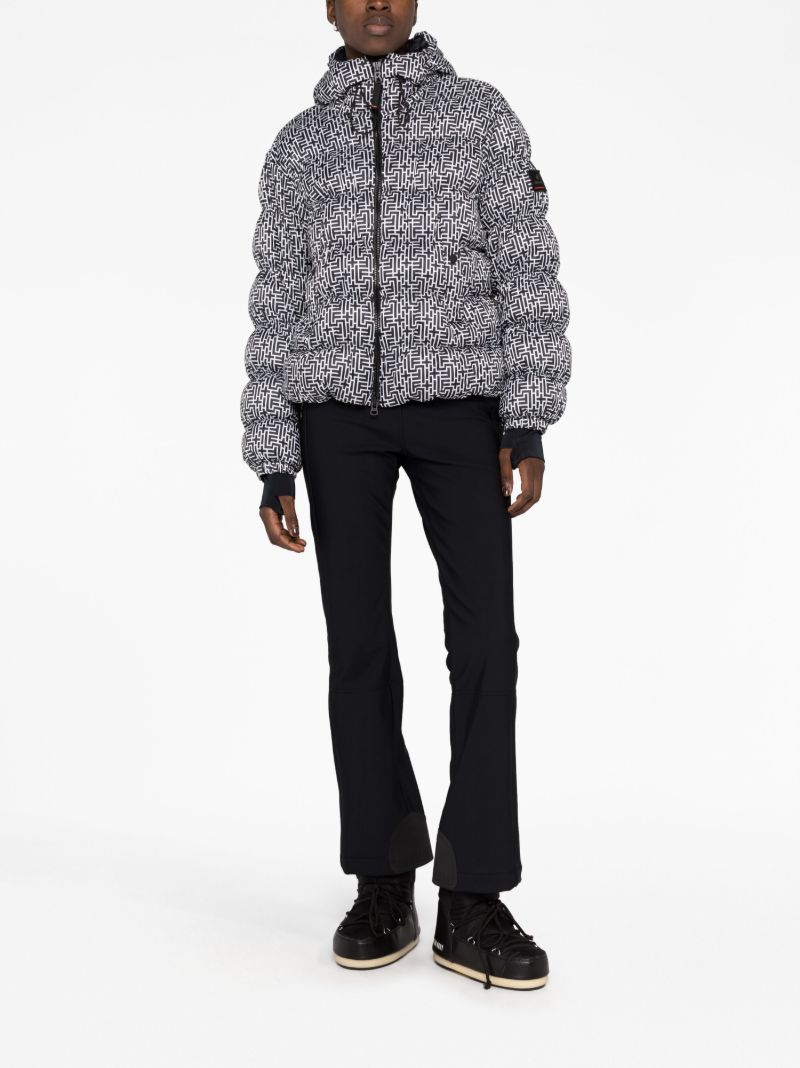 Black Rosetta Puffer Jacket