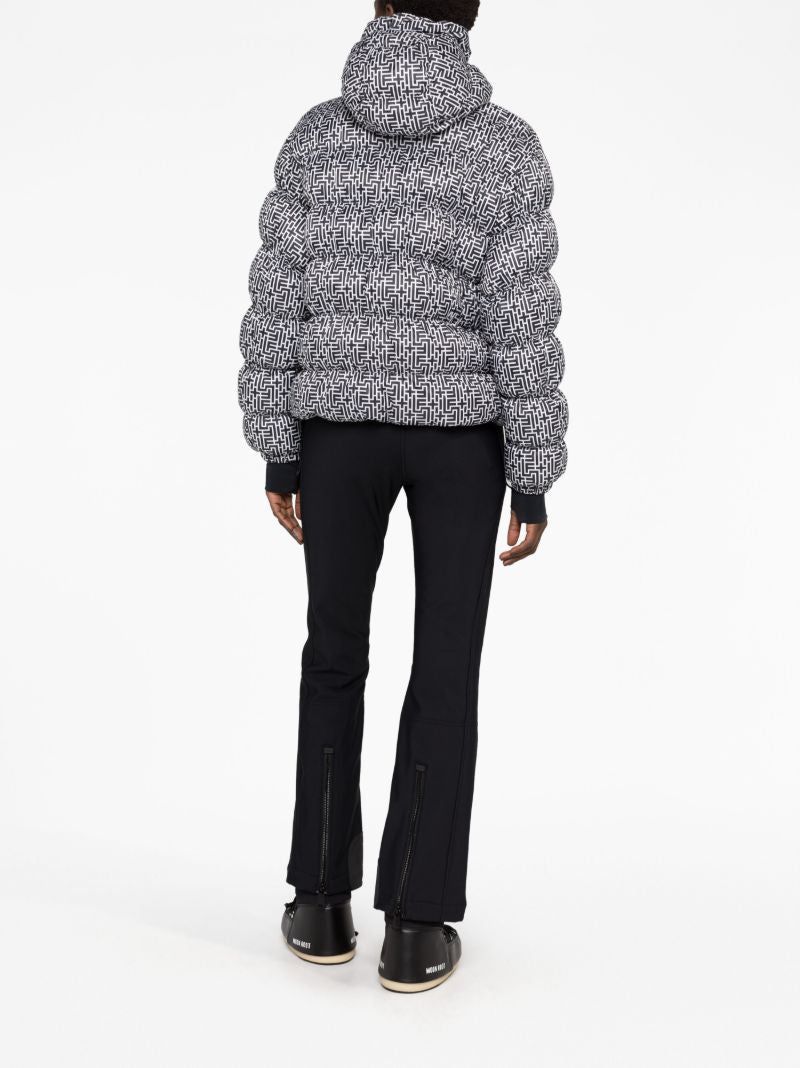 Black Rosetta Puffer Jacket