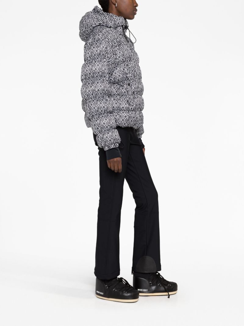 Black Rosetta Puffer Jacket