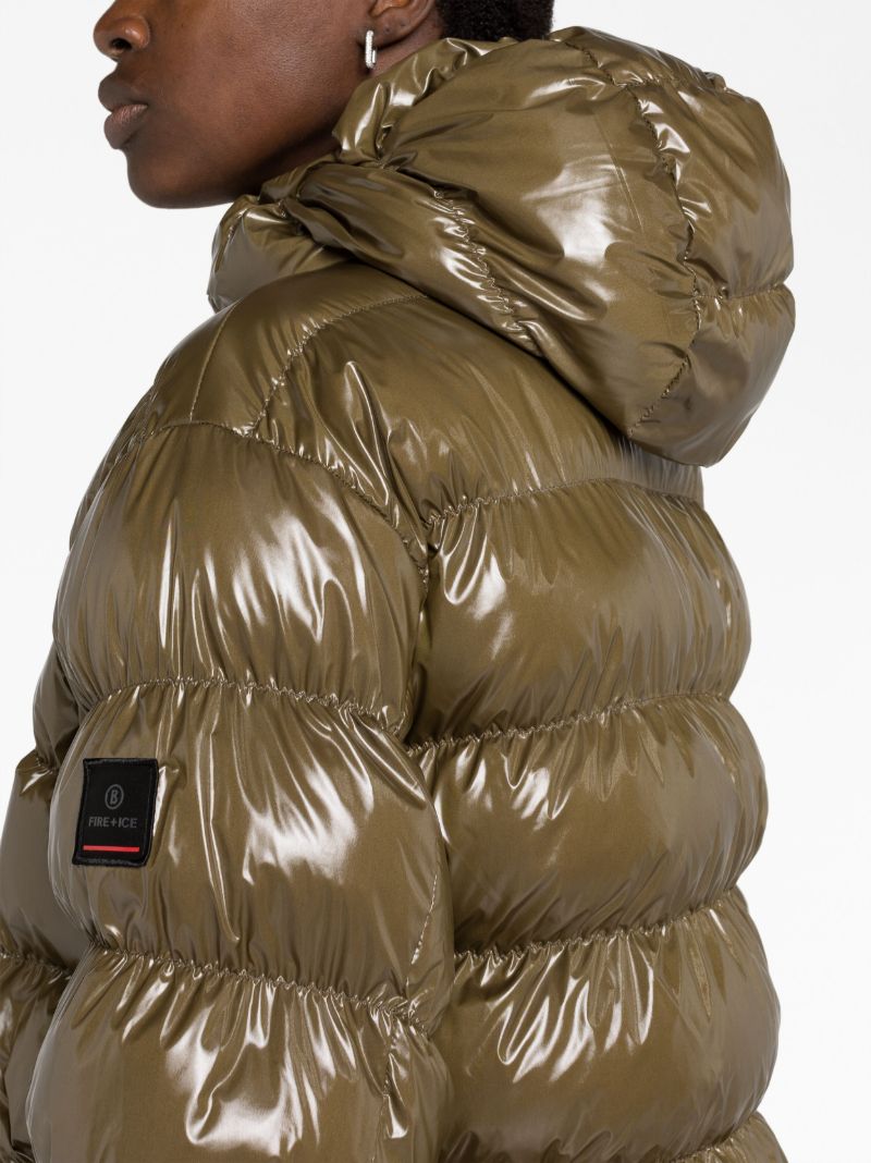 Brown Rosetta Puffer Jacket