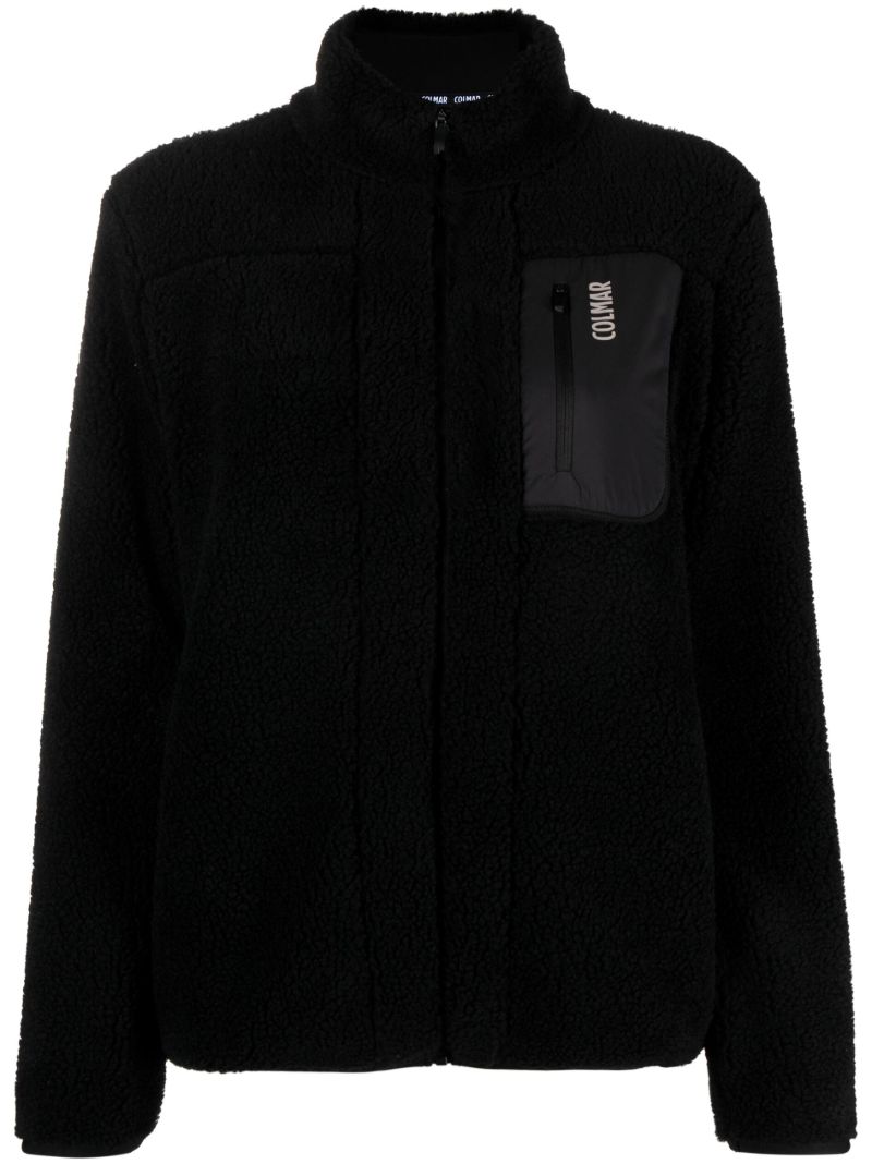 Black Sherpa Fleece Jacket