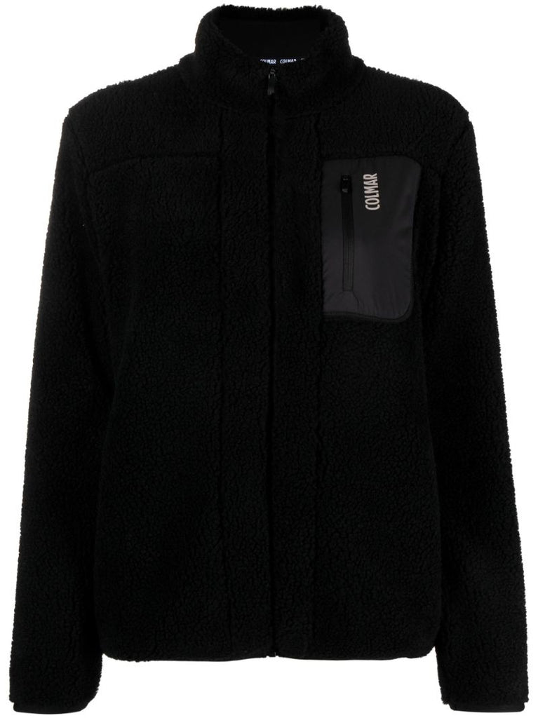 Black Sherpa Fleece Jacket
