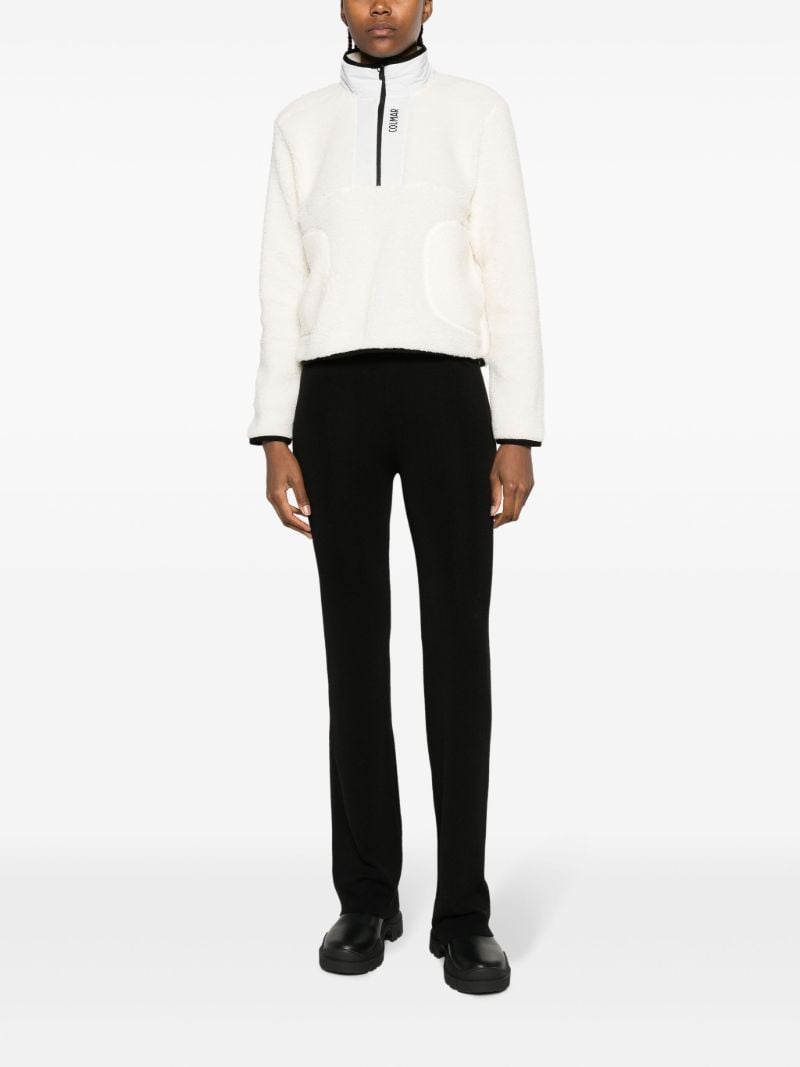 White Sherpa Fleece Pullover
