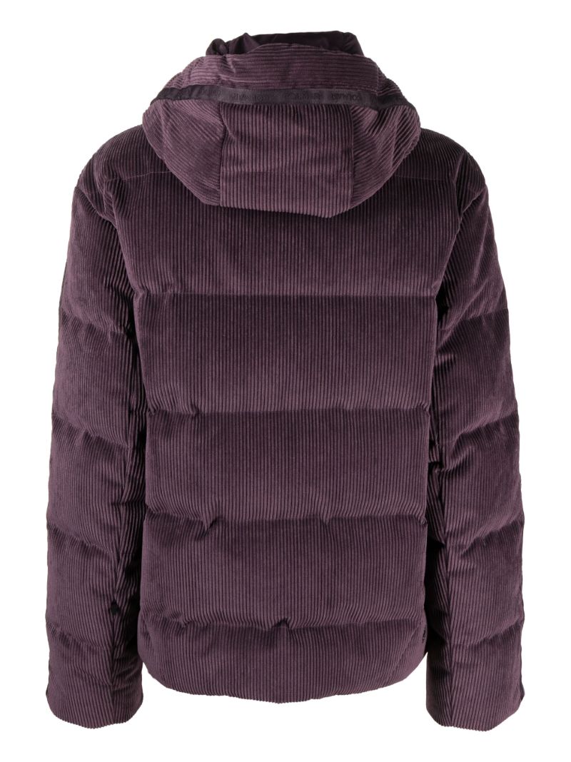 Purple Corduroy Padded Ski Jacket