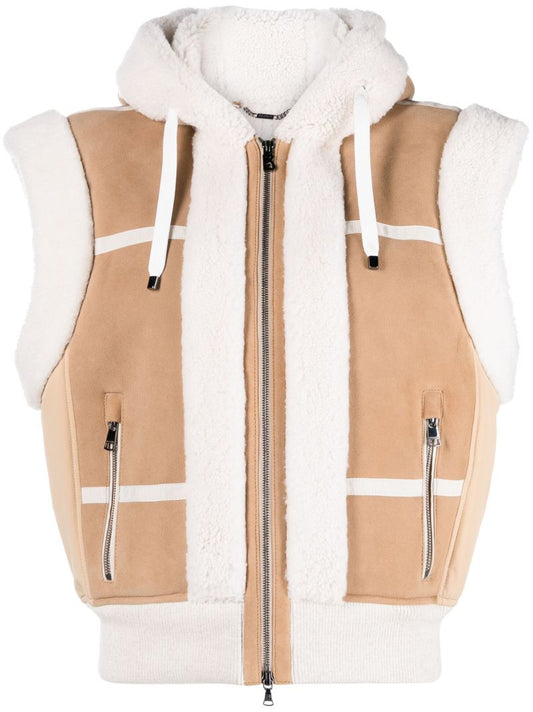 Brown Feli Oversized Shearling Gilet
