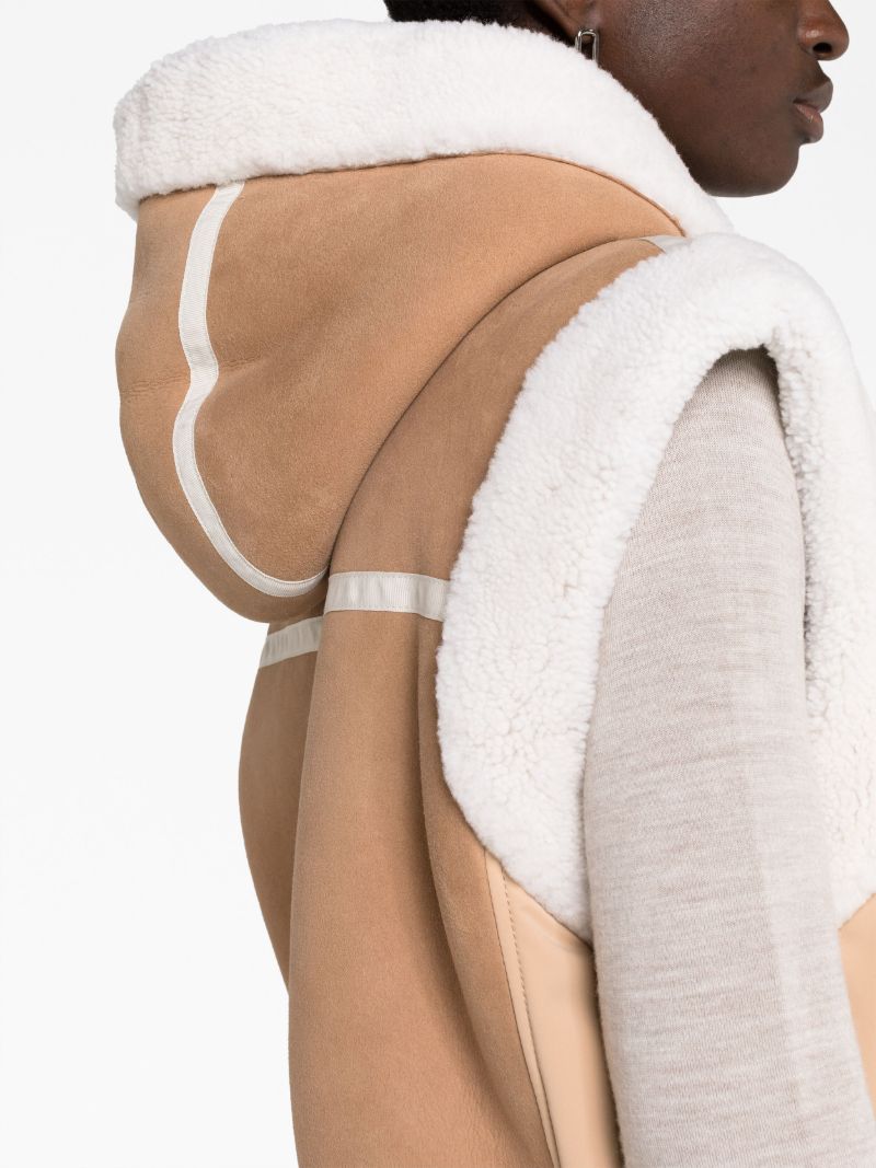 Brown Feli Oversized Shearling Gilet