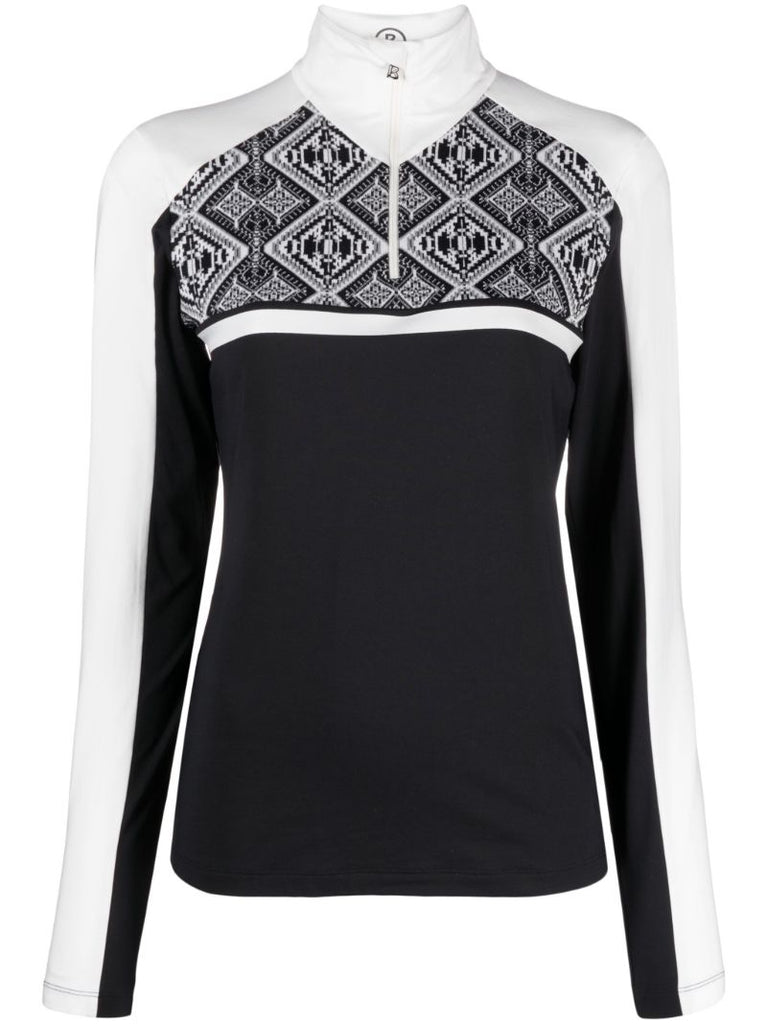 Black Elvira Ski Base Layer Top