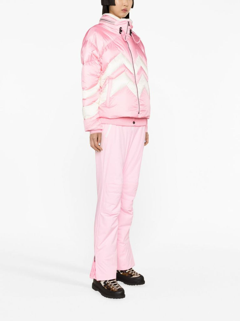 Pink Valea Striped Ski Jacket
