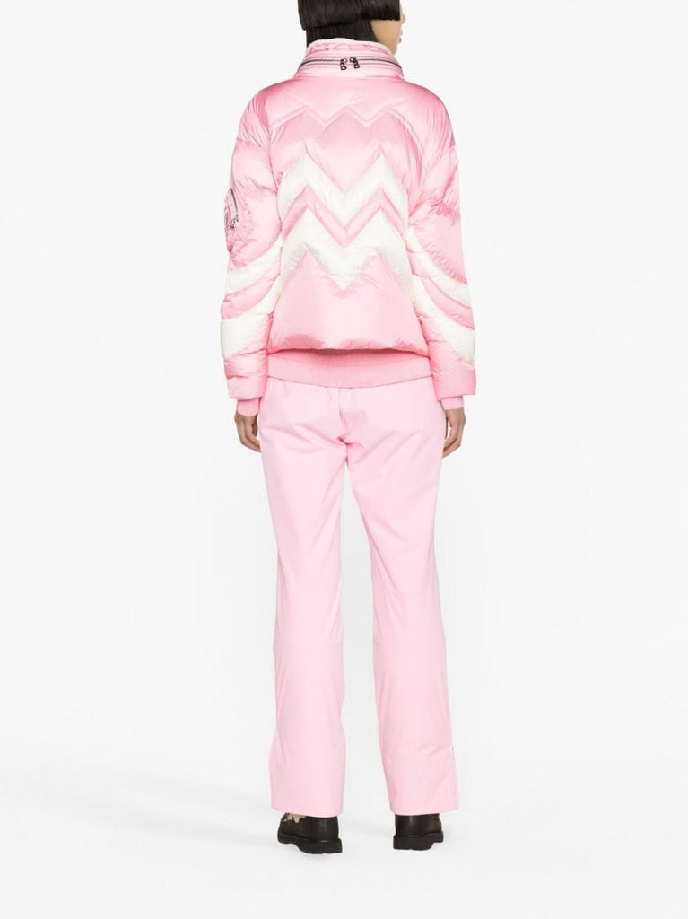 Pink Valea Striped Ski Jacket