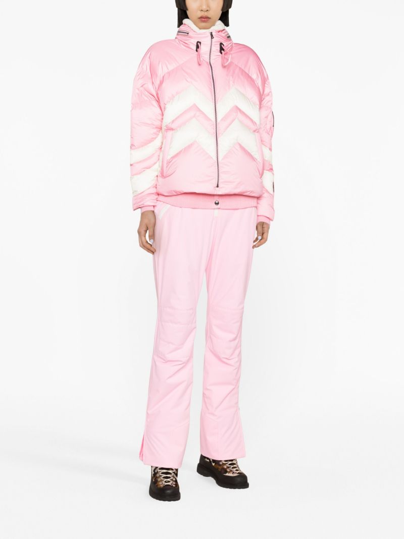 Pink Valea Striped Ski Jacket