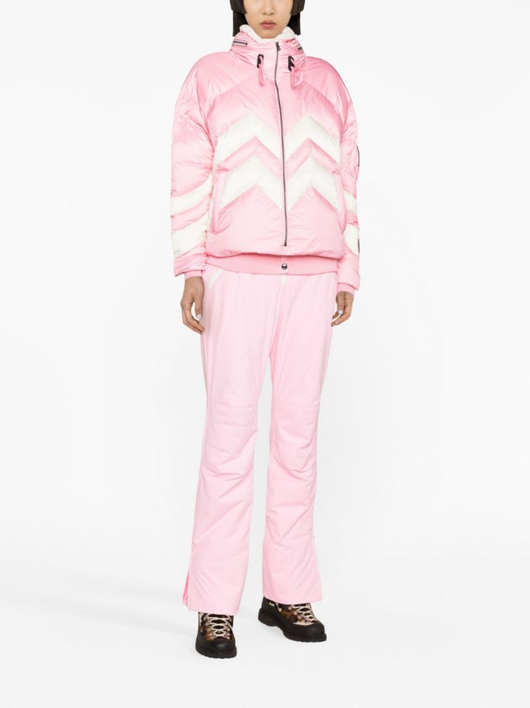 Pink Valea Striped Ski Jacket