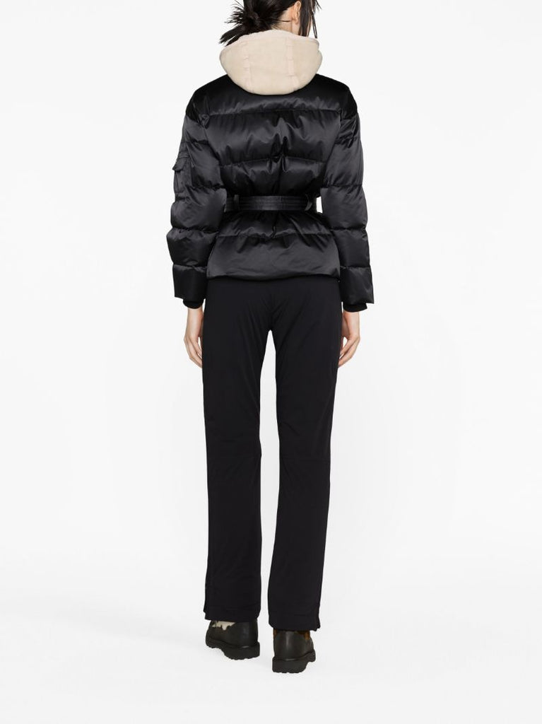 Black Adele Belted Ski Jacket