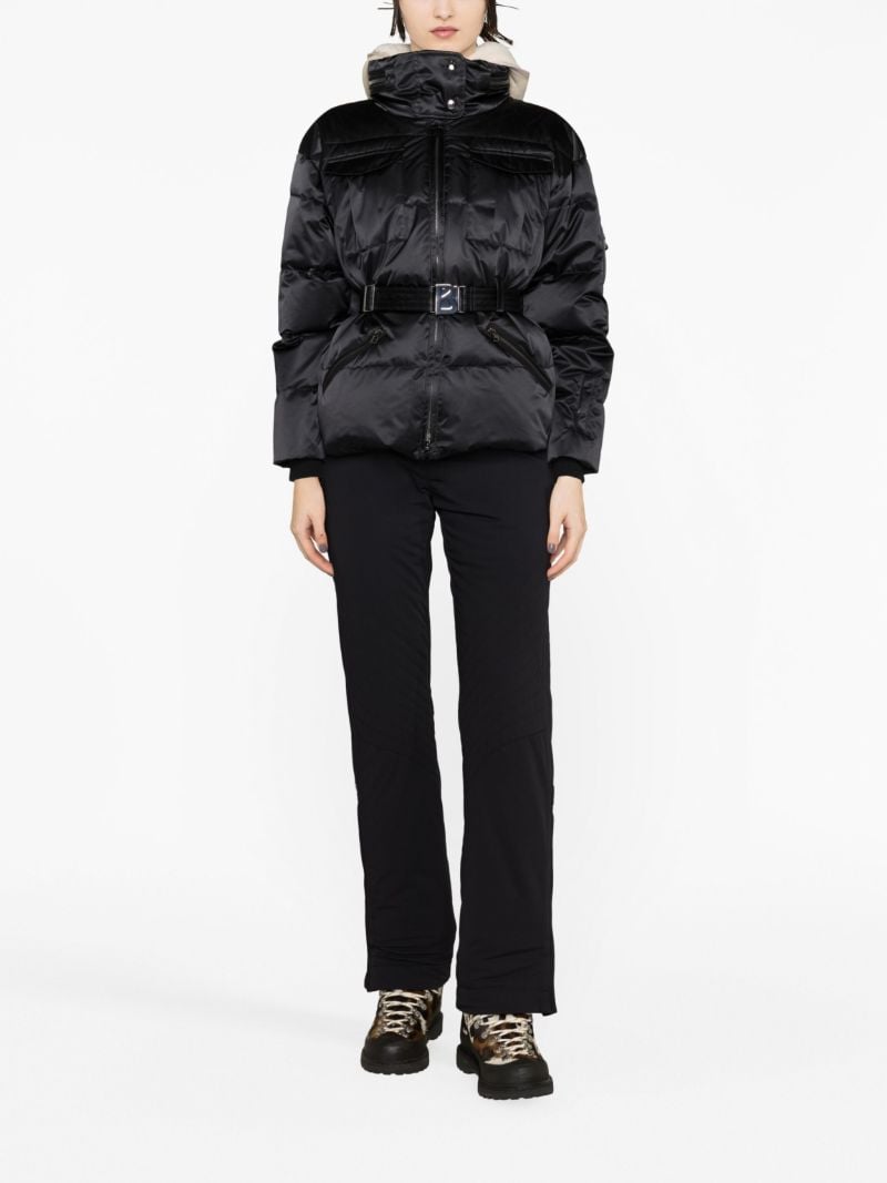 Black Adele Belted Ski Jacket