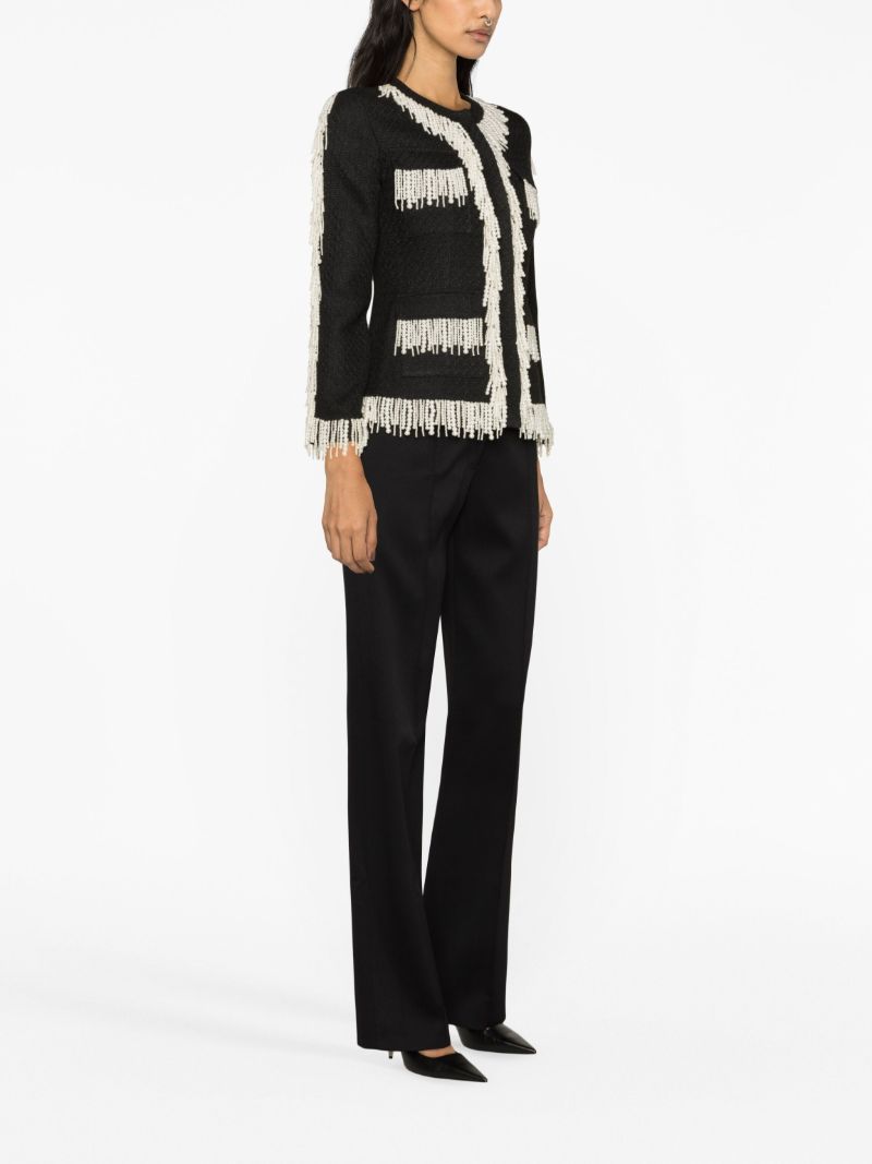 Black Cecil Faux-pearl Tweed Jacket