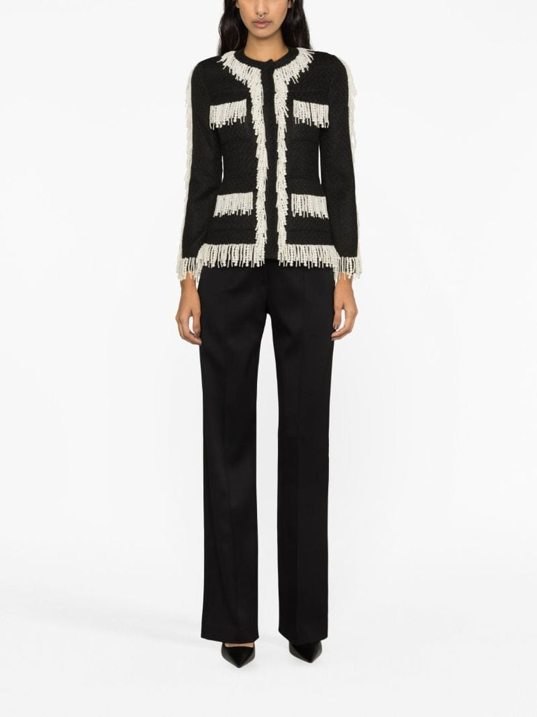 Black Cecil Faux-pearl Tweed Jacket