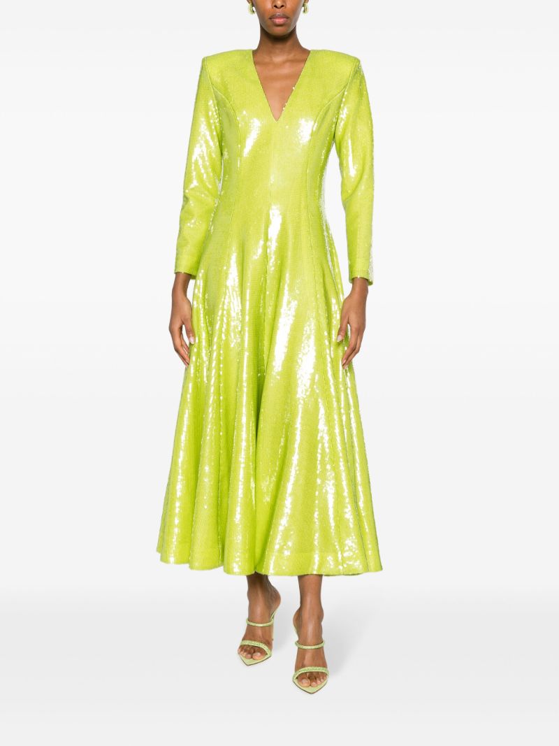 Green Andy Sequin-embellished Dress