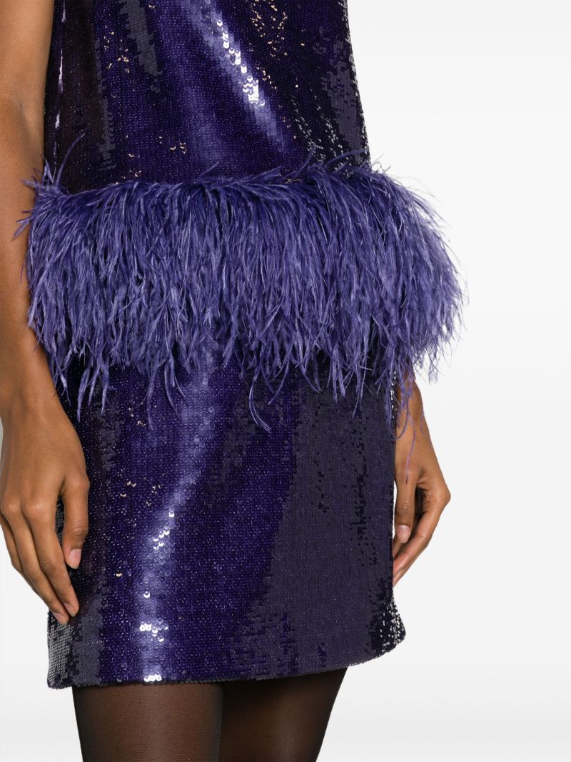 Purple Aura Sequin-embellished Mini Dress
