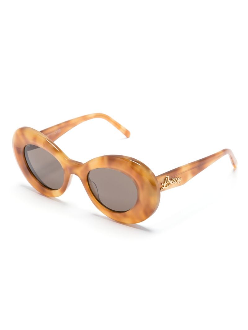 Brown Oval Frame Tinted Sunglasses