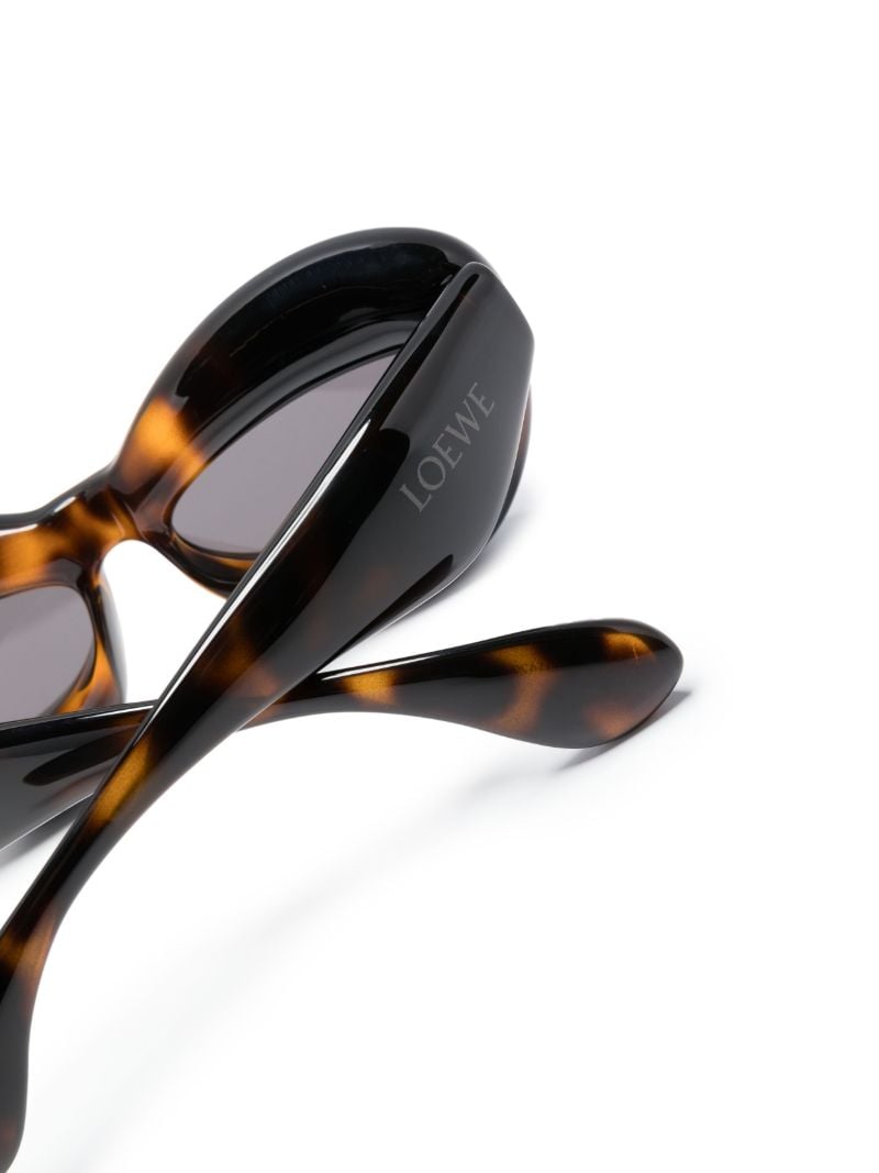 Brown Inflated Cat Eye Sunglasses