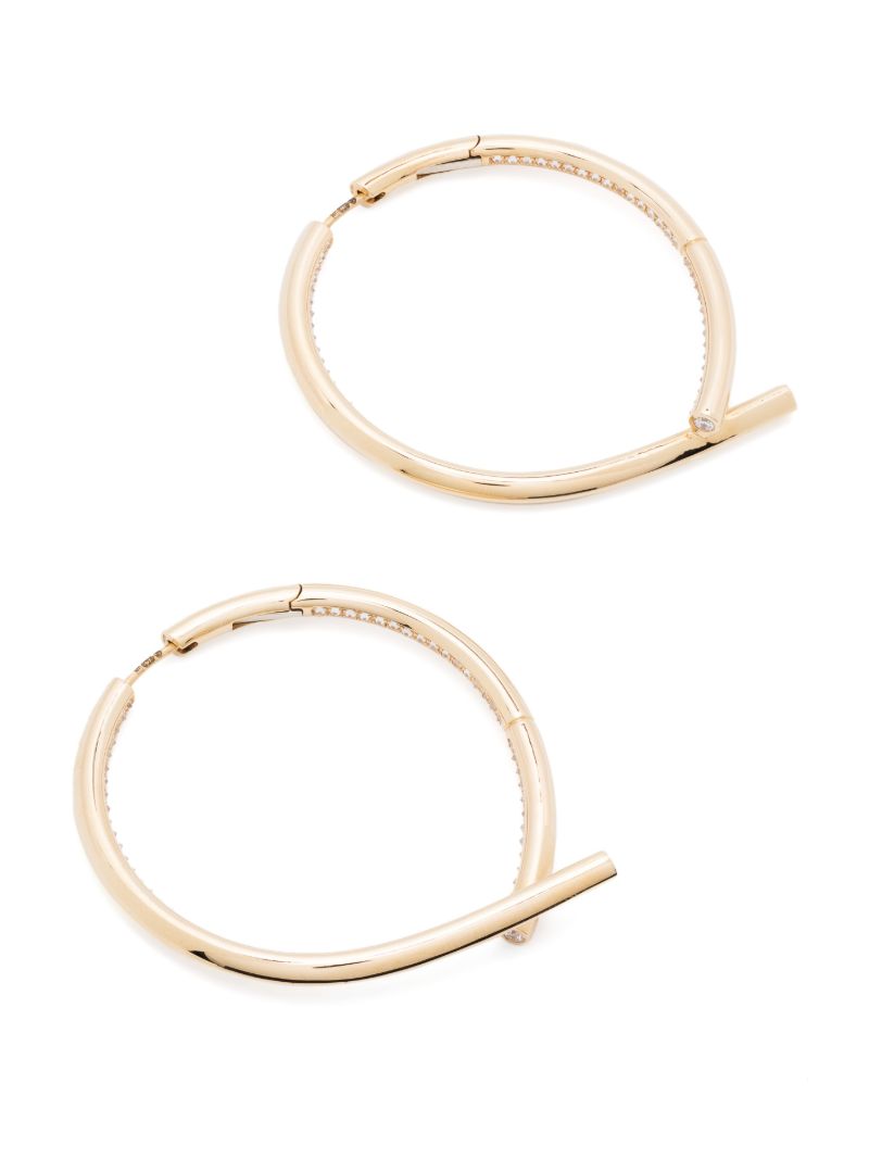 18k Yellow Gold Oera Diamond Hoop Earrings