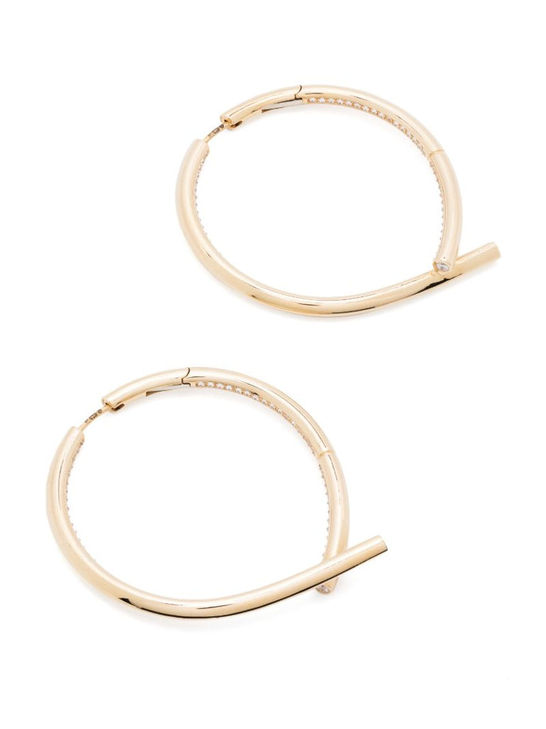 18k Yellow Gold Oera Diamond Hoop Earrings