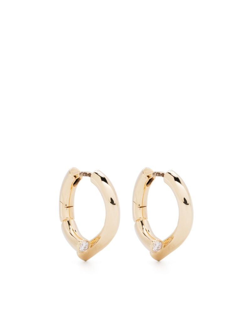 18k Yellow Gold Oera Diamond Hoop Earrings