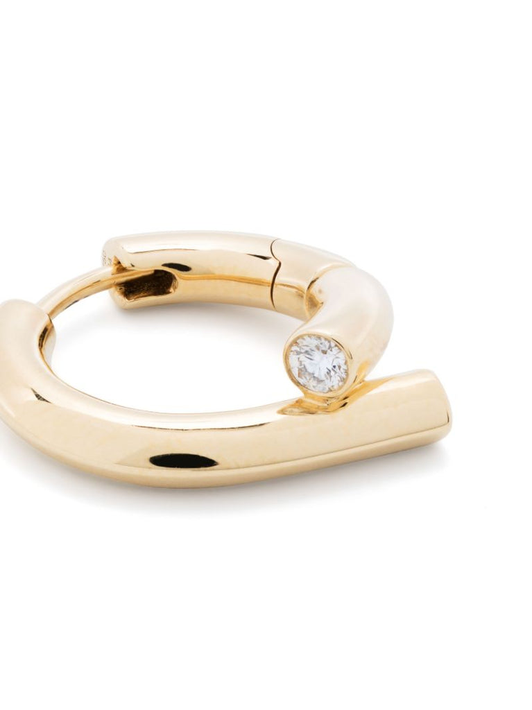 18k Yellow Gold Oera Diamond Hoop Earrings