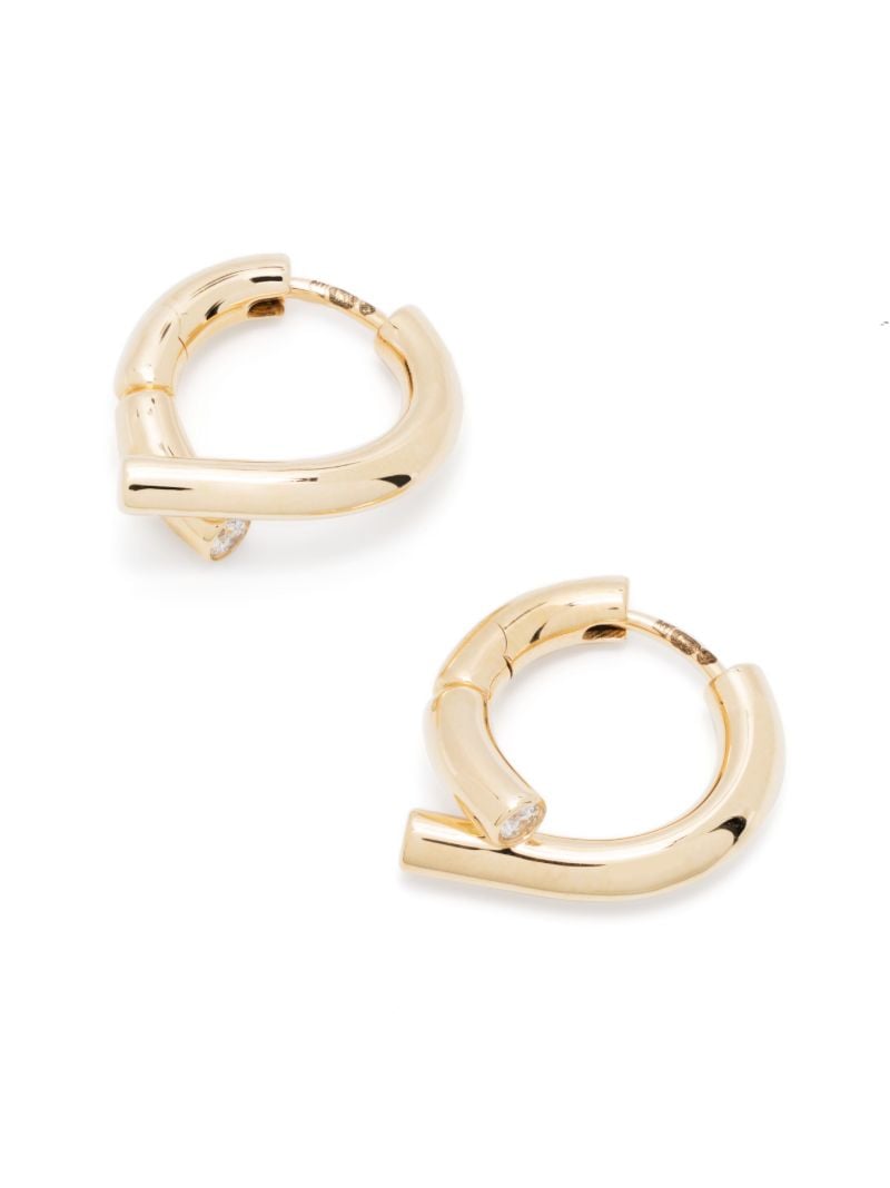 18k Yellow Gold Oera Diamond Hoop Earrings