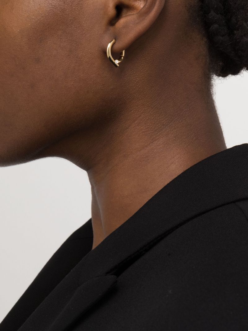 18k Yellow Gold Oera Diamond Hoop Earrings