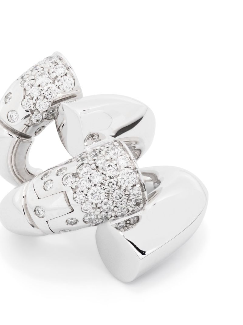 18k White Gold Oera Diamond Hoop Earrings