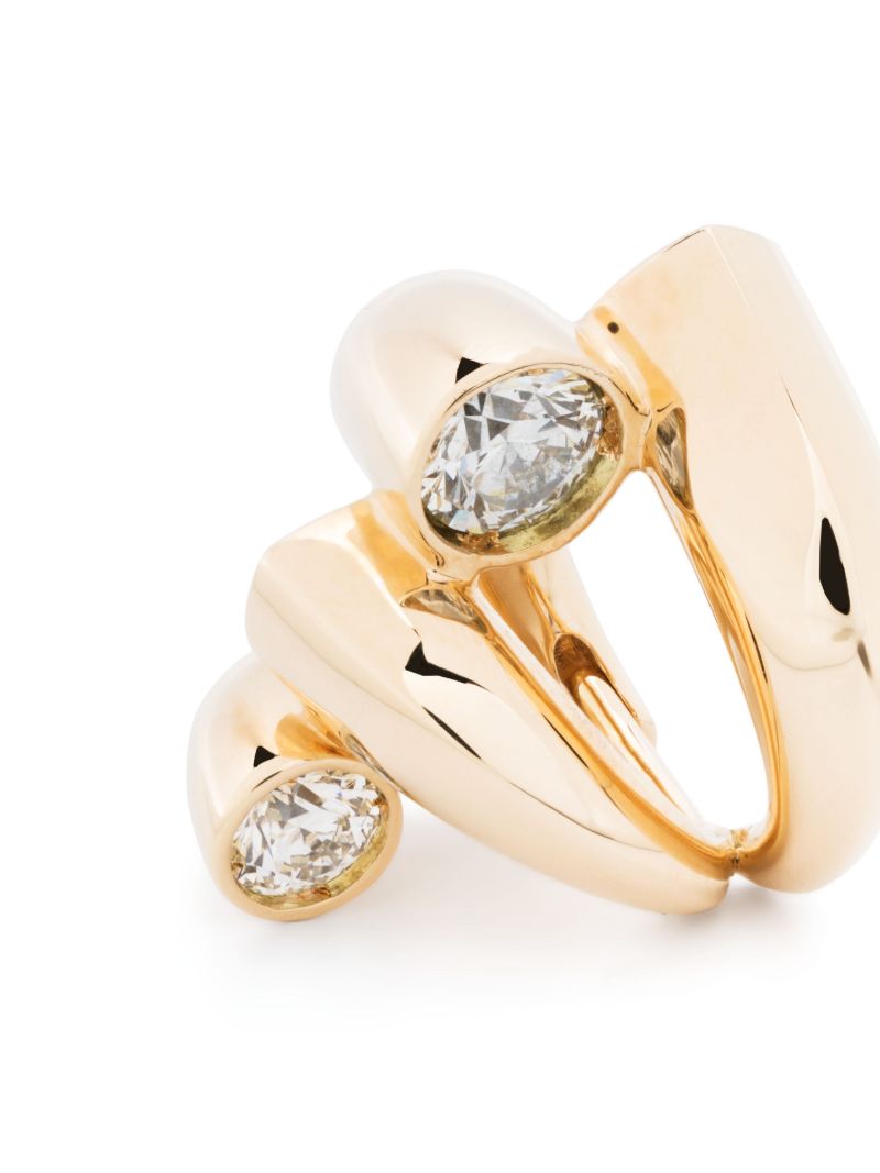 18k Yellow Gold Oera Diamond Hoop Earrings