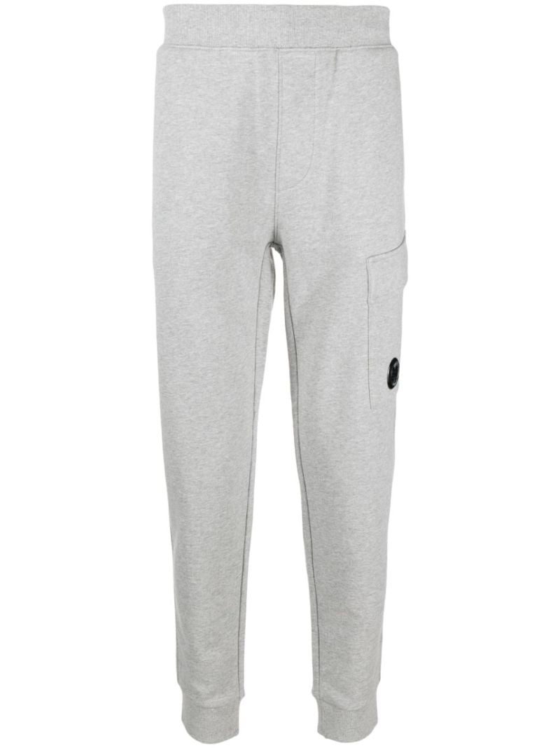 Grey Lens Cotton Track Pants