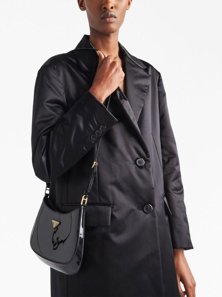 Black Cleo Leather Shoulder Bag