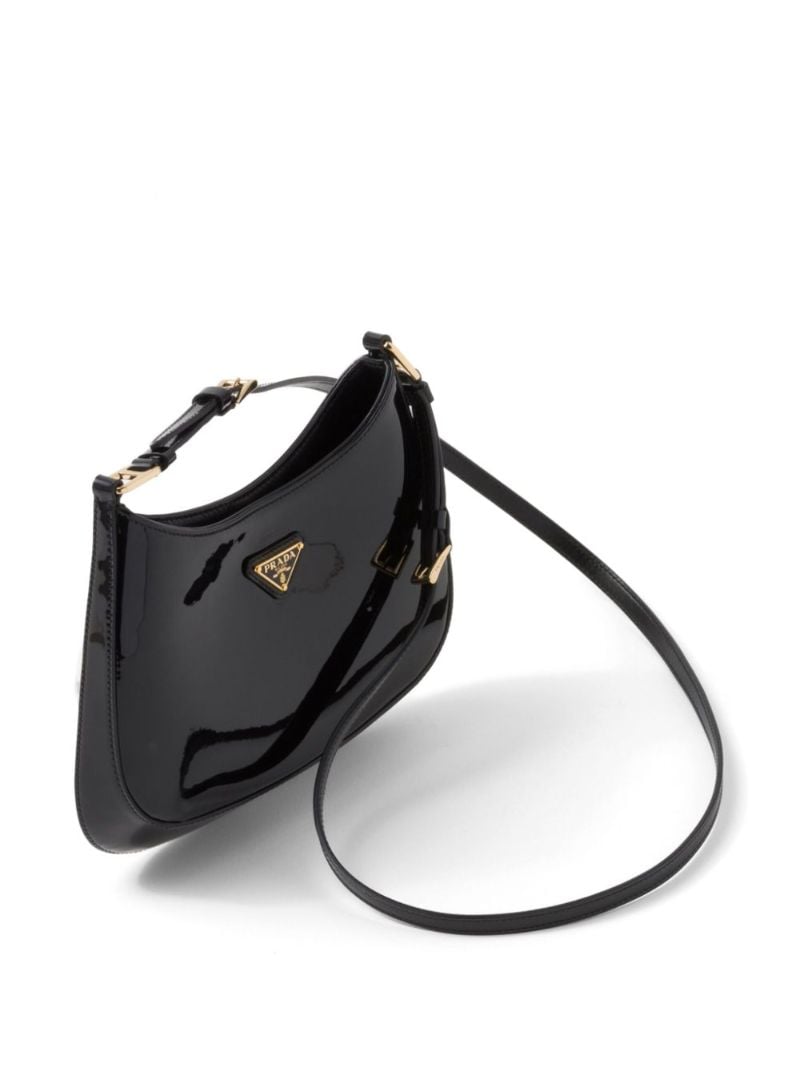 Black Cleo Leather Shoulder Bag