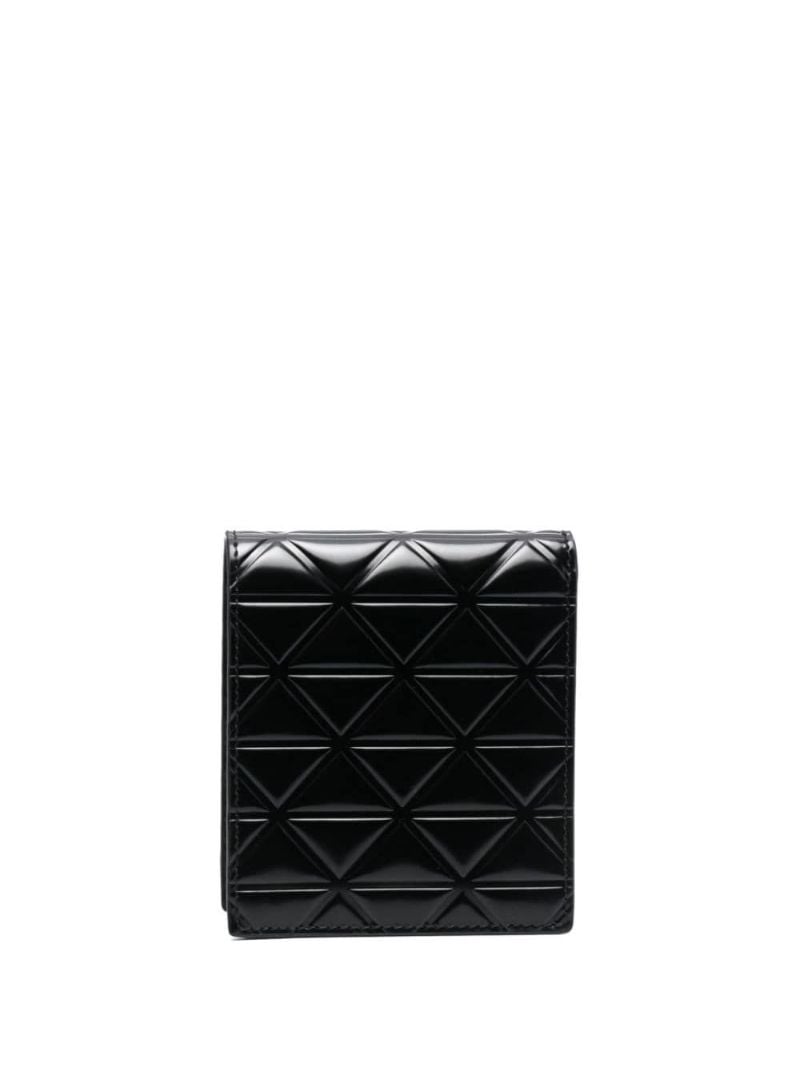Black Quilted Leather Bi-fold Wallet