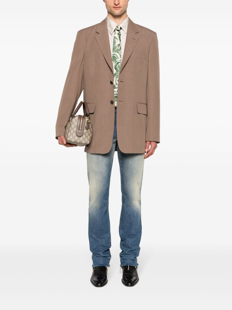 Blue Mid-rise Straight-leg Jeans