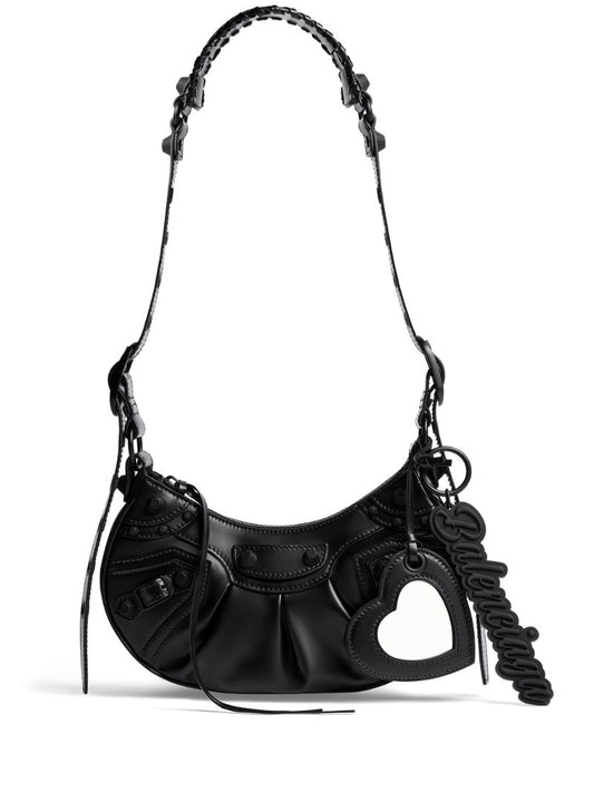 Black Le Cagole Xs Leather Shoulder Bag