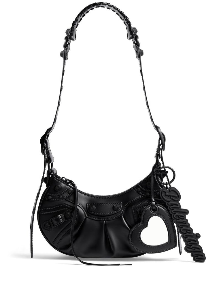 Black Le Cagole Xs Leather Shoulder Bag