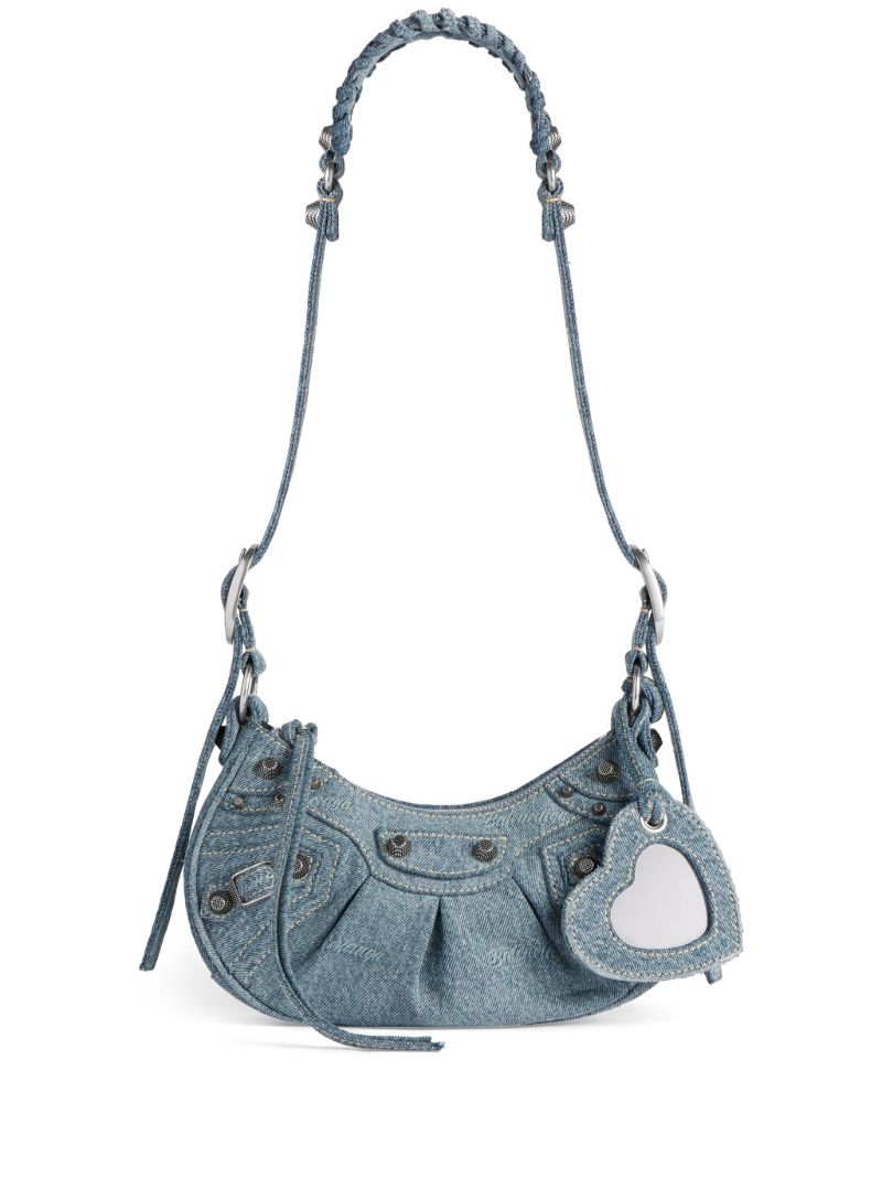 Blue Le Cagole Xs Denim Shoulder Bag