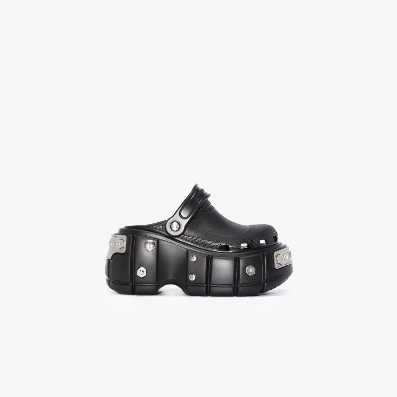 X Crocs Hardcrocs Black 110 Chunky Slides
