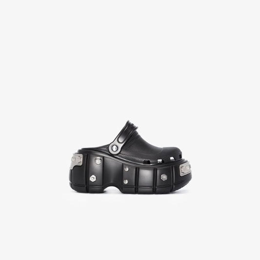 X Crocs Hardcrocs Black 110 Chunky Slides