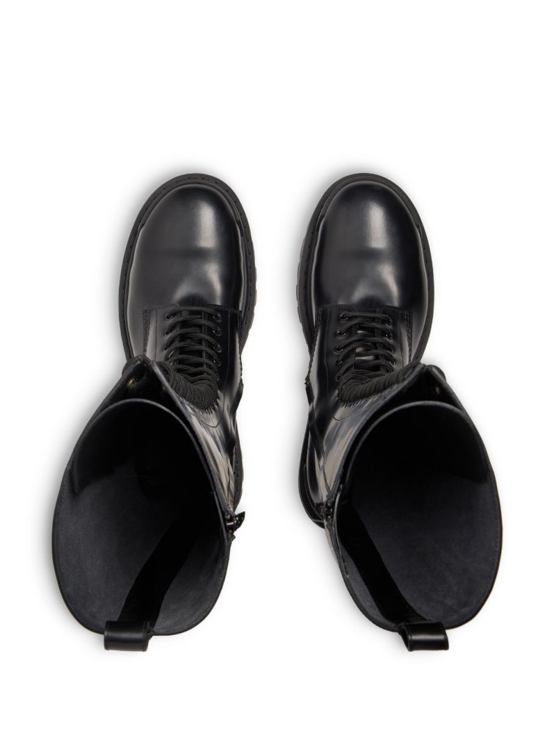 Black Strike Leather Boots