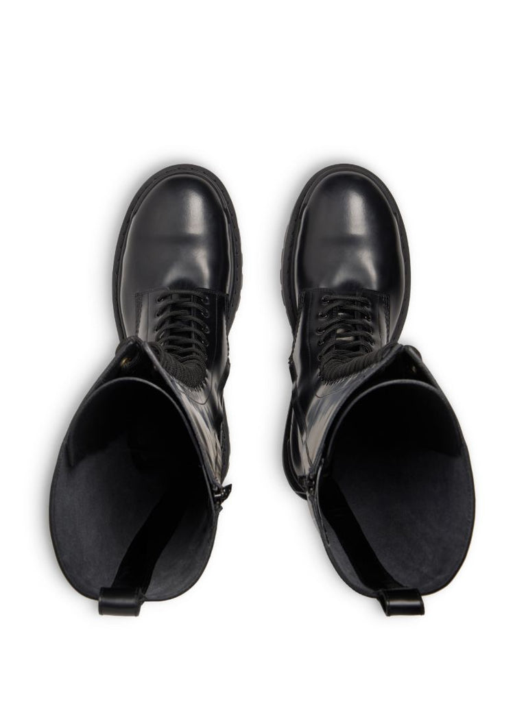 Black Strike Leather Boots
