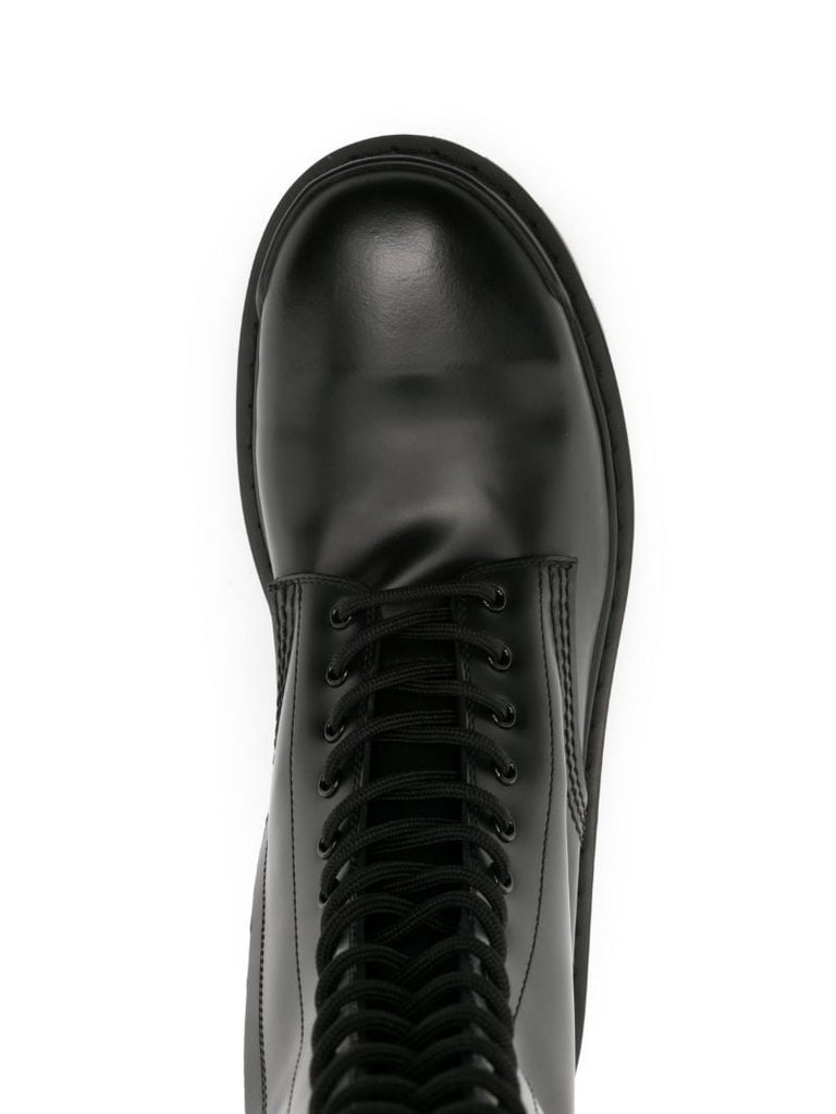 Black Strike Leather Boots