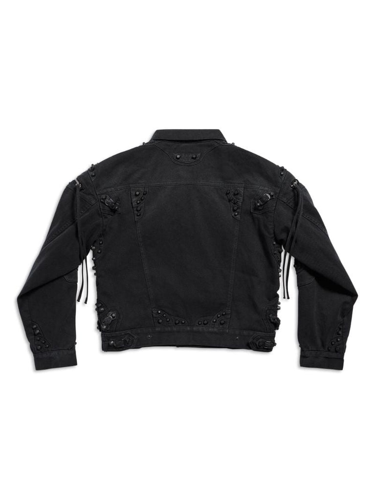 Black Fringed Denim Jacket