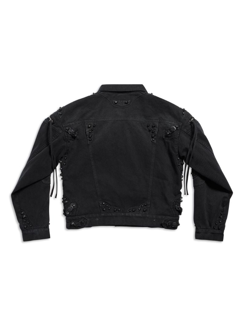 Black Fringed Denim Jacket